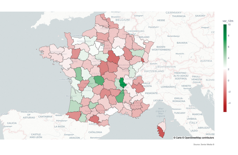 carte deces france variation